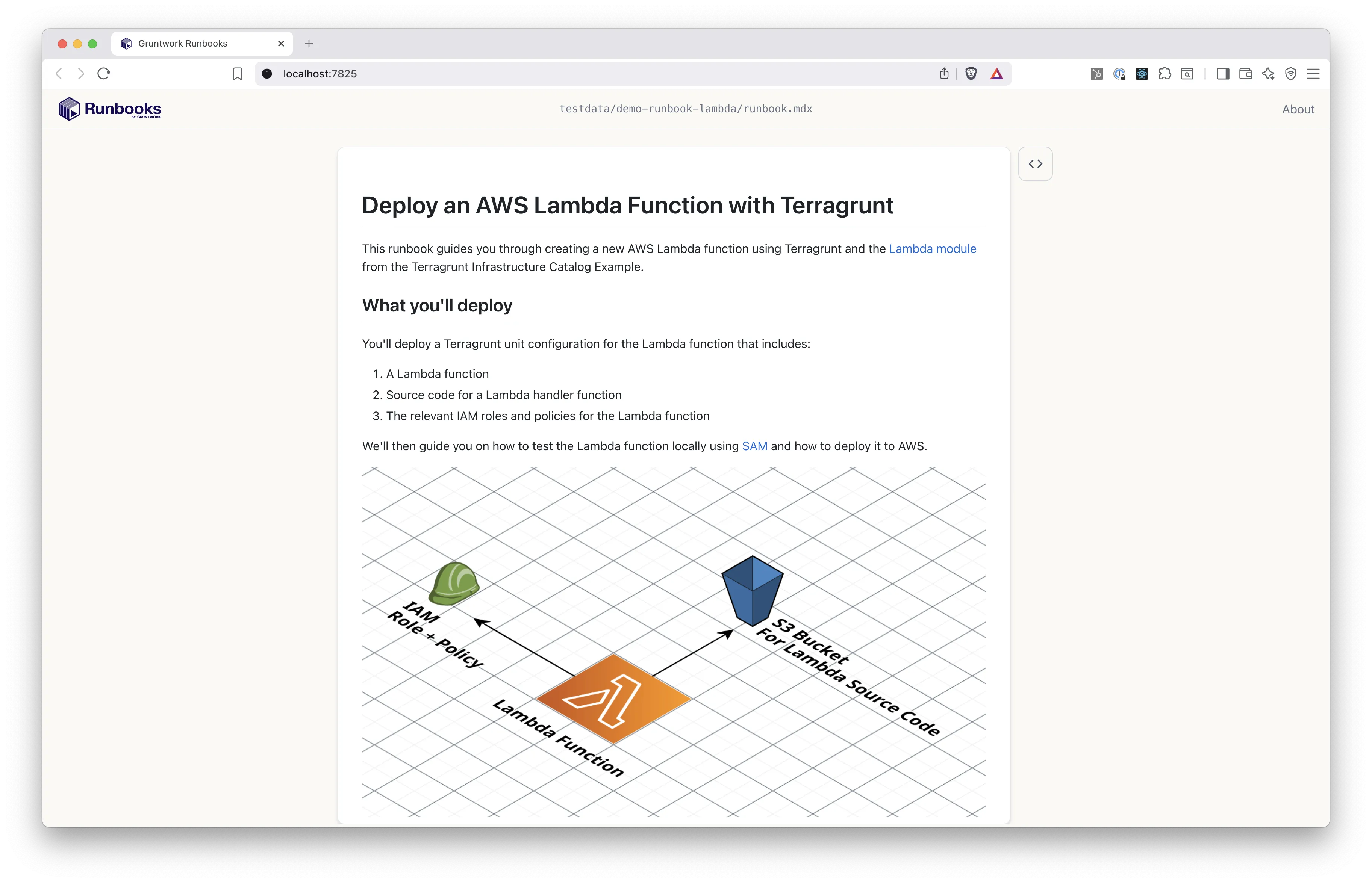 Runbooks Example Screenshot 1