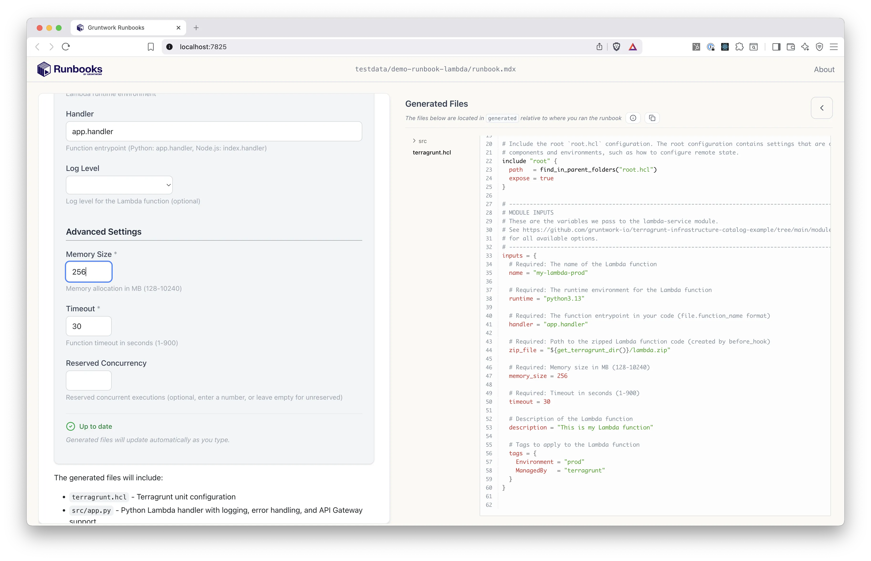 Runbooks Example Screenshot 5